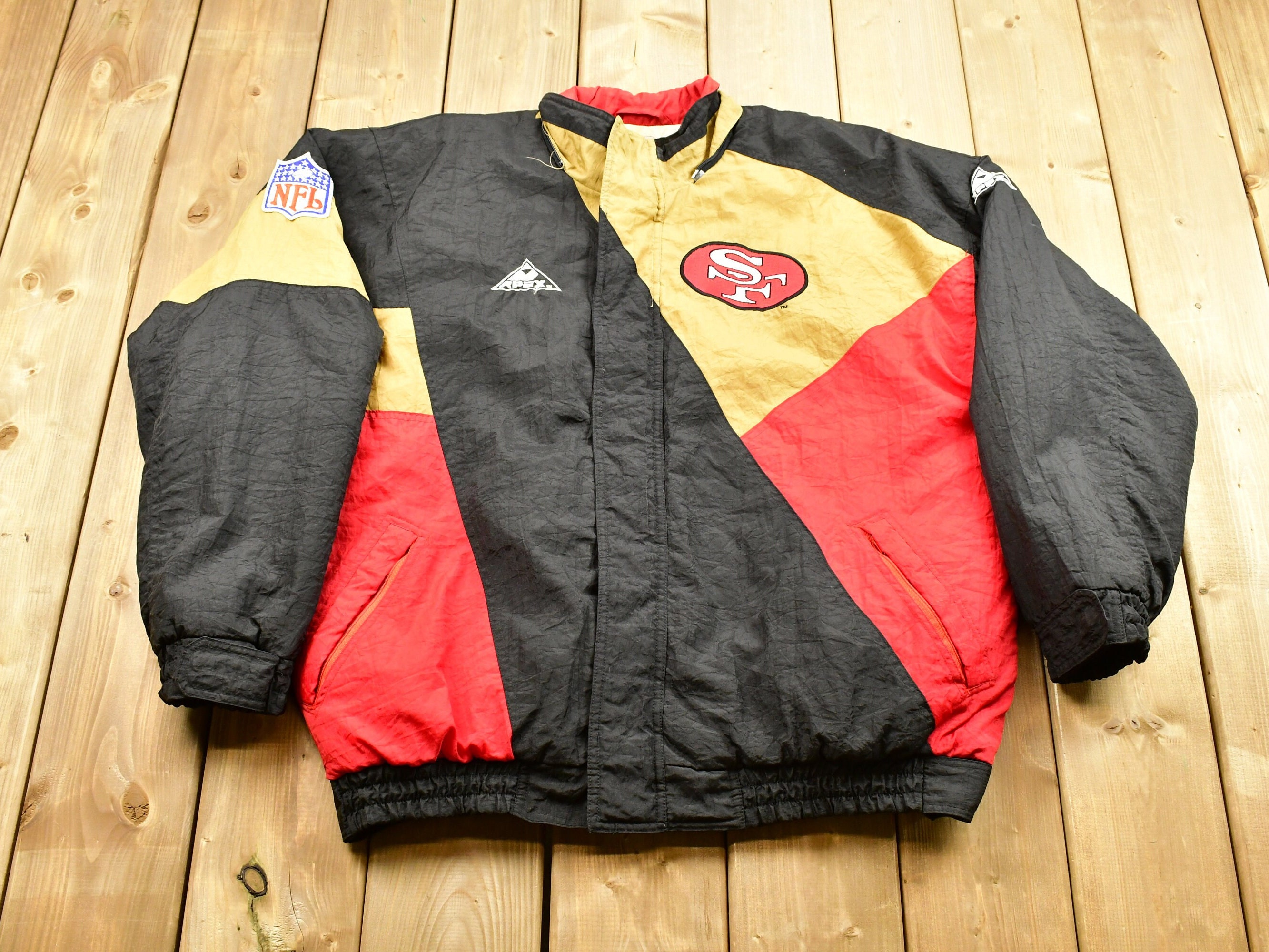 Vintage 1990s San Francisco 49ers NFL Pro Line Apex One Puffer 