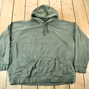 Vintage Y2K Nike Mini Swoosh Hoodie / Green Nike Hoodie / Nike Swoosh / Embroidered / Nike Hoodie Size XXL