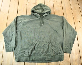 Vintage Y2K Nike Mini Swoosh Hoodie Green Nike Hoodie Nike