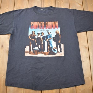 Vintage 1992 Sawyer Brown Dirt Road Tour Band Tee / Vintage T-Shirt / Country Music / Single Stitch / Made In USA