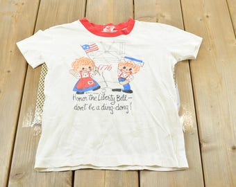 True Vintage 1970s 1776 Liberty Bell American Independence T-Shirt Youth XS / America 250 / Patriotism / Single Stitch