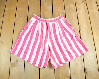 Vintage Marithé + François Girbaud Striped Denim Shorts Made in