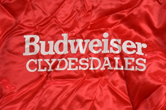 Vintage 1970s Budweiser Clydesdales Satin Jacket … - image 4