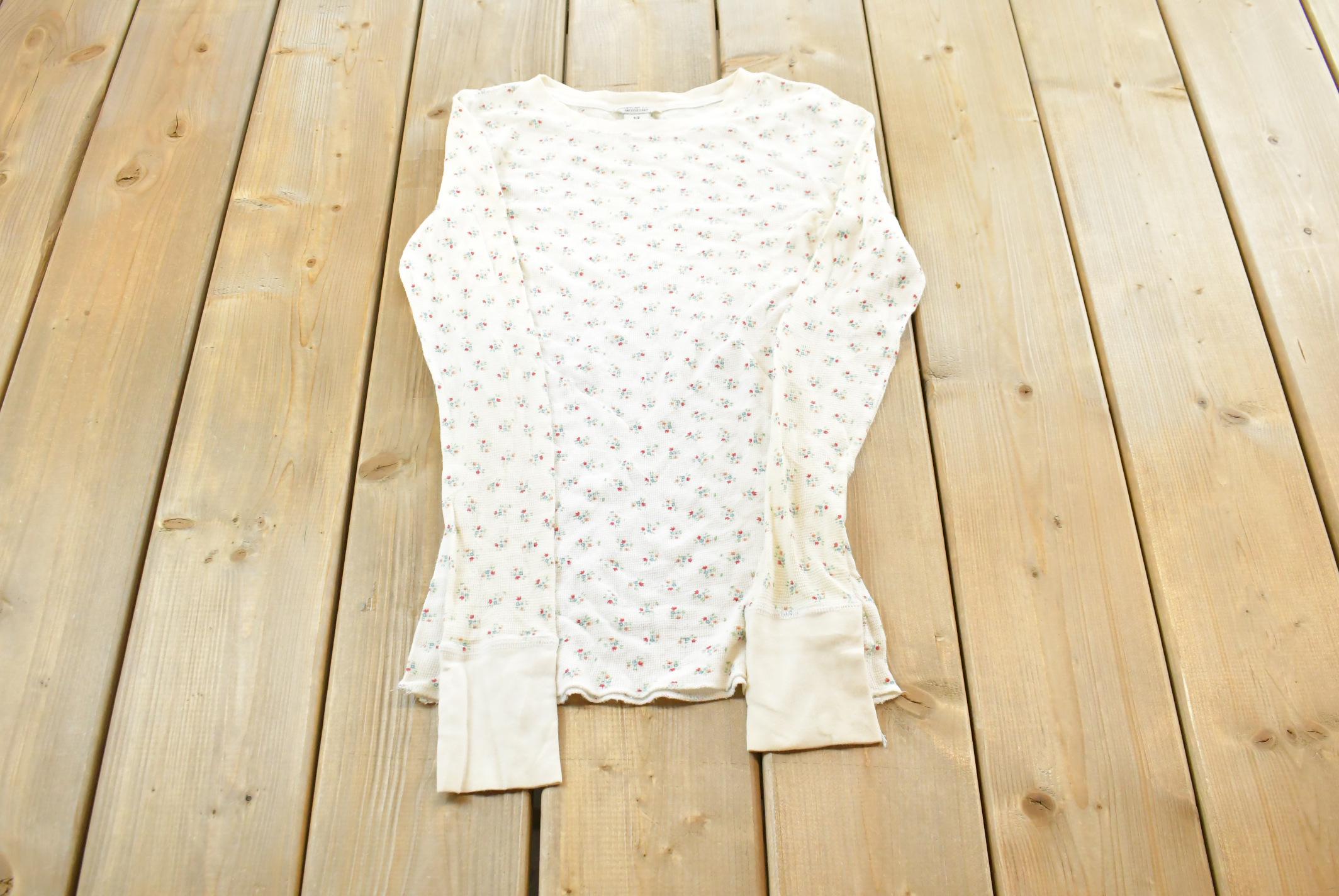 Waffle Knit Floral Shirt - Etsy
