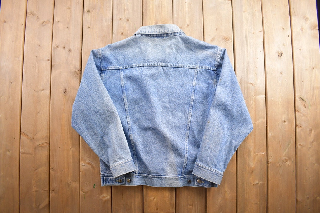 Vintage 1990s Denim Jean Jacket / Lined / Vintage Denim
