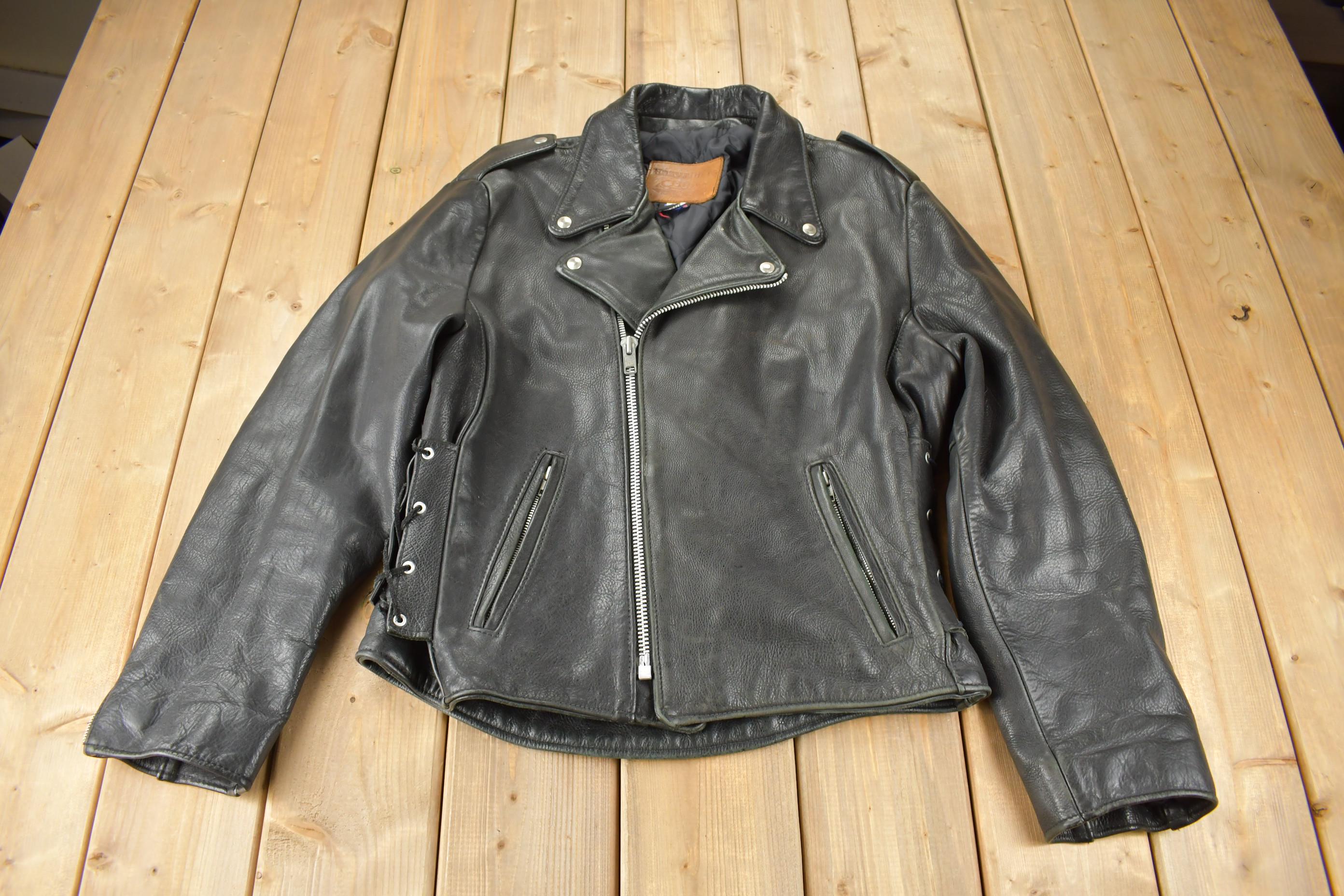 【希少】BALL BASIC vintage leather jacket Rare Vintage 90s Leather Biker Punk Jacket - Etsy