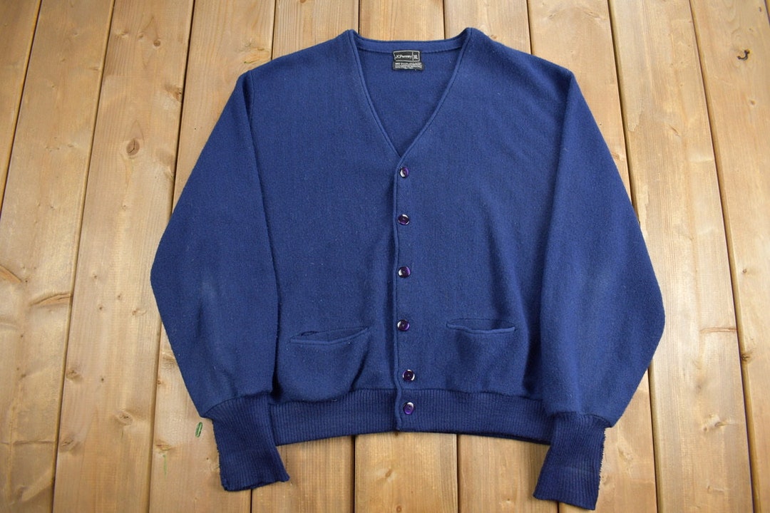 Vintage 1990s Blank Jcpenny Knitted Cardigan Sweater Vintage 1990s Blank Jcpenny Knitted Cardigan Sweater