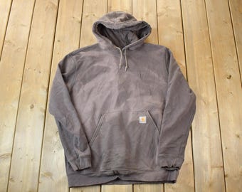 Sudadera con capucha Carhartt vintage desgastada / Ropa de trabajo / Ropa urbana / Años 80 / Años 90 / Camisa abotonada vintage