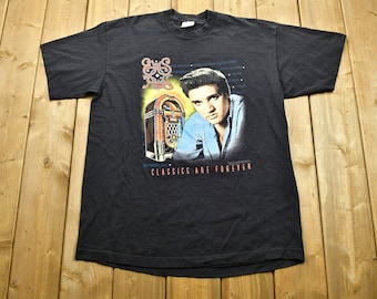 1990年オリジナルヴィンテージエルヴィスライセンスTシャツ、サイズL