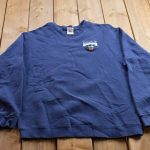 Vintage 1990s University Of Maine Collegiate Crewneck / Embroidered / NCAA Sweatshirt / Sportswear / Americana / Maine Black Bears