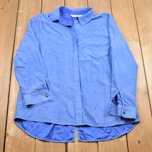 Vintage 1990s Drapers and Damons Button Up Shirt / 1990s Button Up / Vintage Flannel / Casual Wear / Workwear / Pattern Button Up