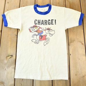 Vintage 1980er Jahre Dudley Do Right Rocky & Bullwinkle T Shirt / Vintage T Shirt / Cartoon T-Shirt / Ringer T-Shirt / Made In USA