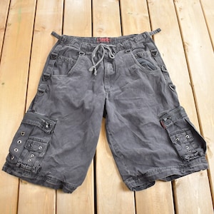 Vintage Y2K Tripp NYC Bondage Shorts Size XL (34) / Cargo Shorts / Goth Shorts Emo Core