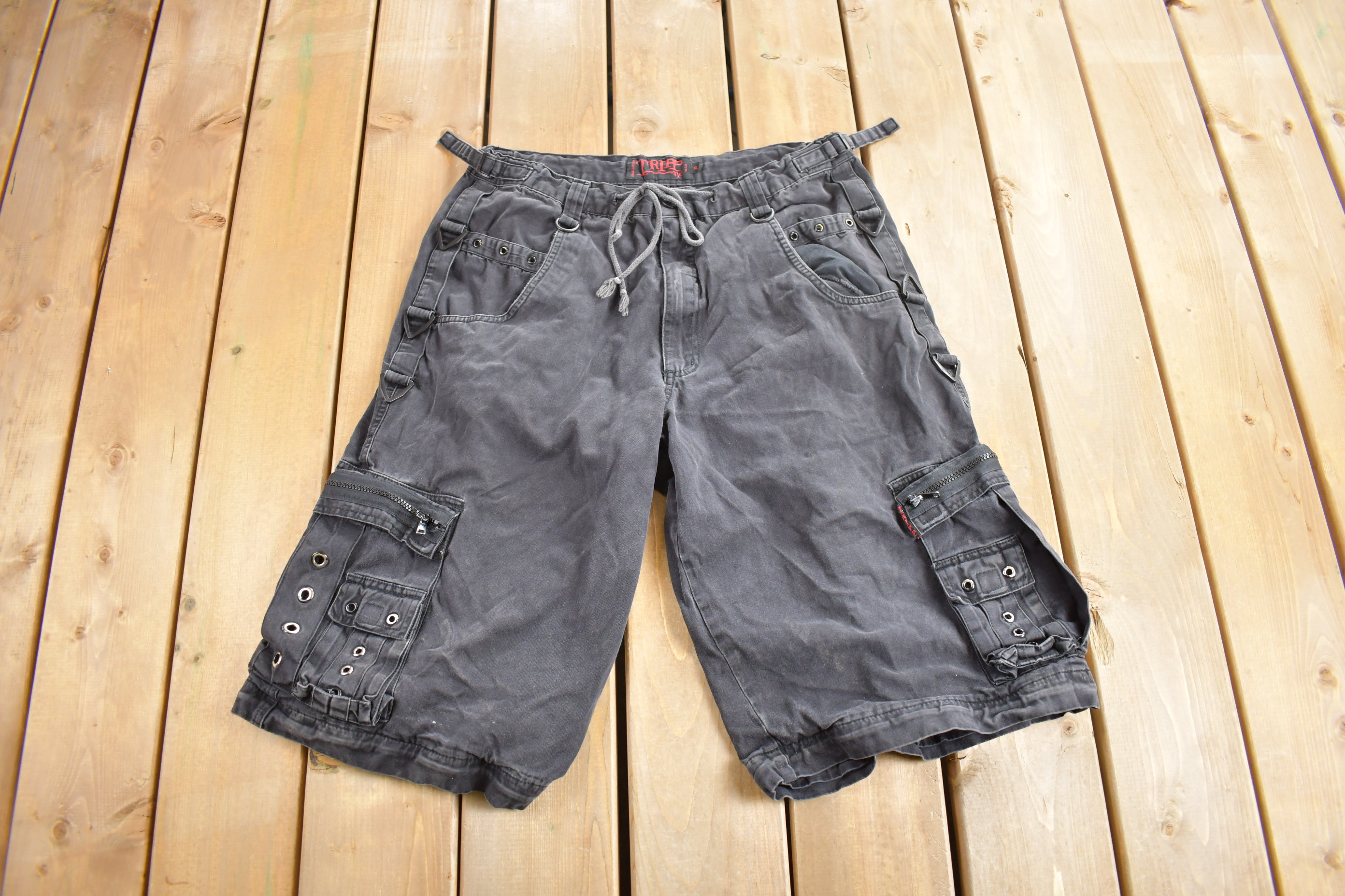 パンツ 00s TRIPP MAN nyc bondage shorts Vintage Tripp NYC Shorts Adult Mens L Bondage Cargo Studded Goth