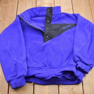 Vintage 1990s Marmot T-Snap Sweatshirt / 90s Fleece Pullover / Souvenir / Athleisure / Streetwear / Vintage Marmot / 90s Marmot
