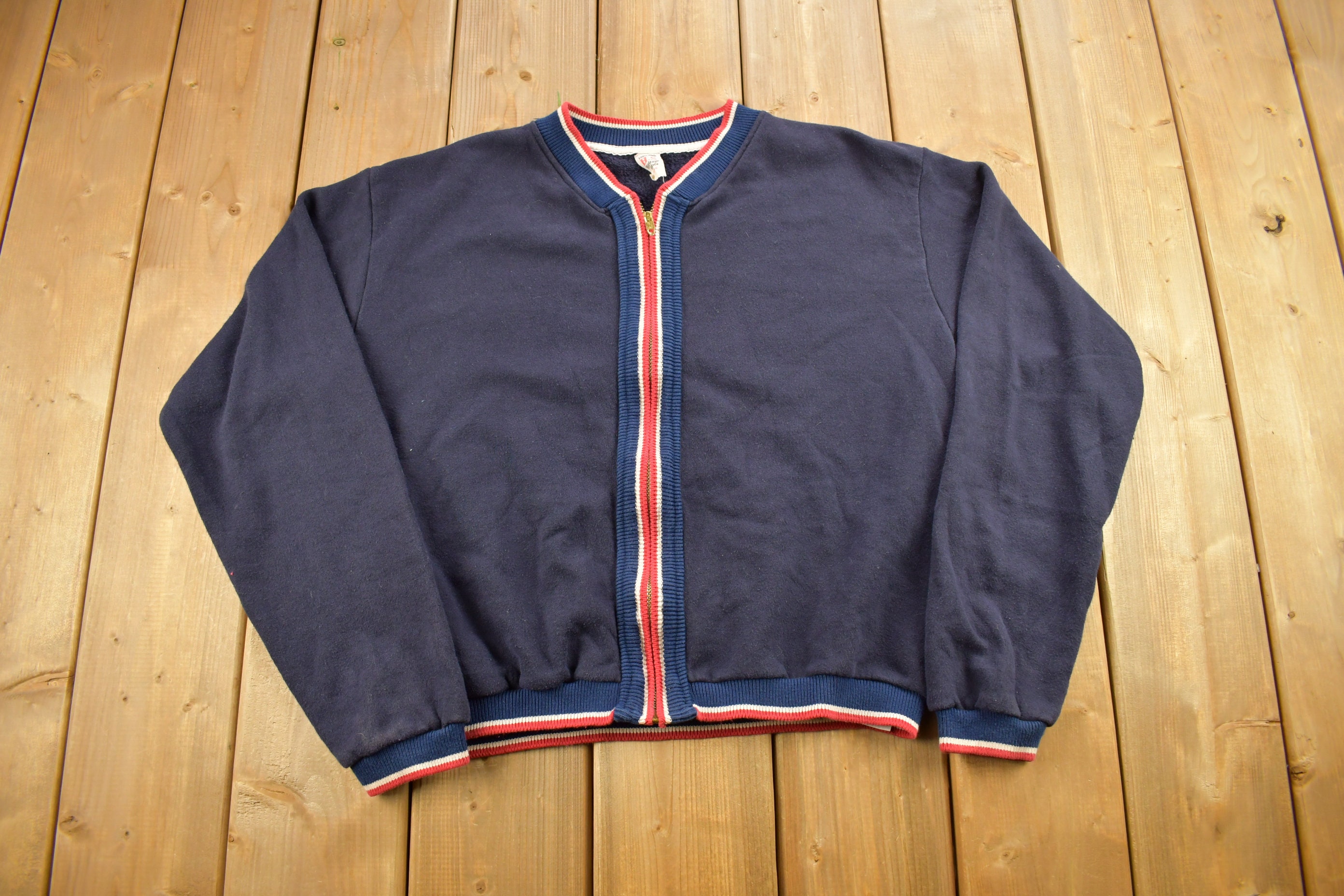 Vintage 1950s Zip up Sweatshirt - Etsy