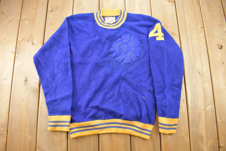 Vintage 1950s Champion Fleece Mock Neck Sweatshirt