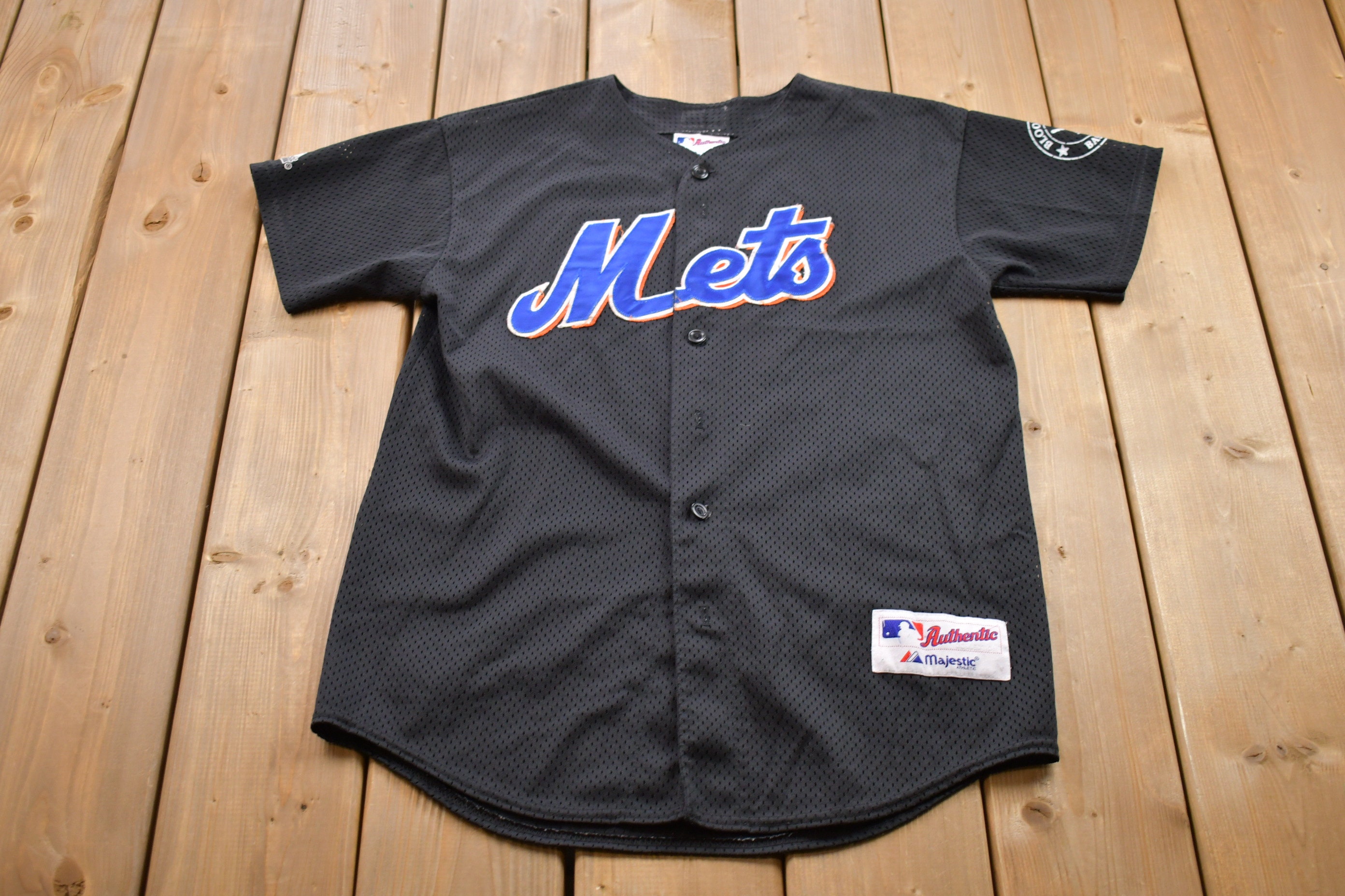 Lostboysvintage 1990s Vintage Majestic New York Mets MLB Jersey / Made in USA / 90s Jersey / Sportswear / Fan Gear / Athletic Pullover