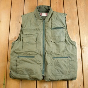 Vintage 90er Jahre Nylon Kugel Kugelfisch Jagdweste / Streetwear / Outdoorsman / Wandern / Outdoor Wear / Outdoor Wear / tarnfarben