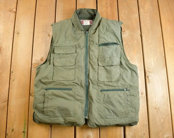 Vintage 1990s Nylon Puffer Hunting Vest / 1990s Vest / Streetwear / Outdoorsman / Hiking / Outerwear / Outdoor Wear / Camouflage