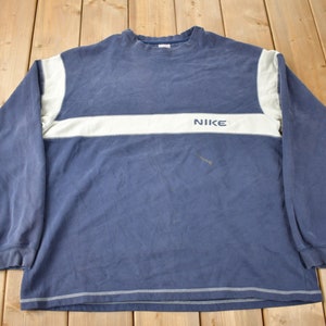 Vintage Y2K Nike Embroidered Mini Logo Crewneck Sweatshirt / Vintage Nike / Sportswear / Size XL