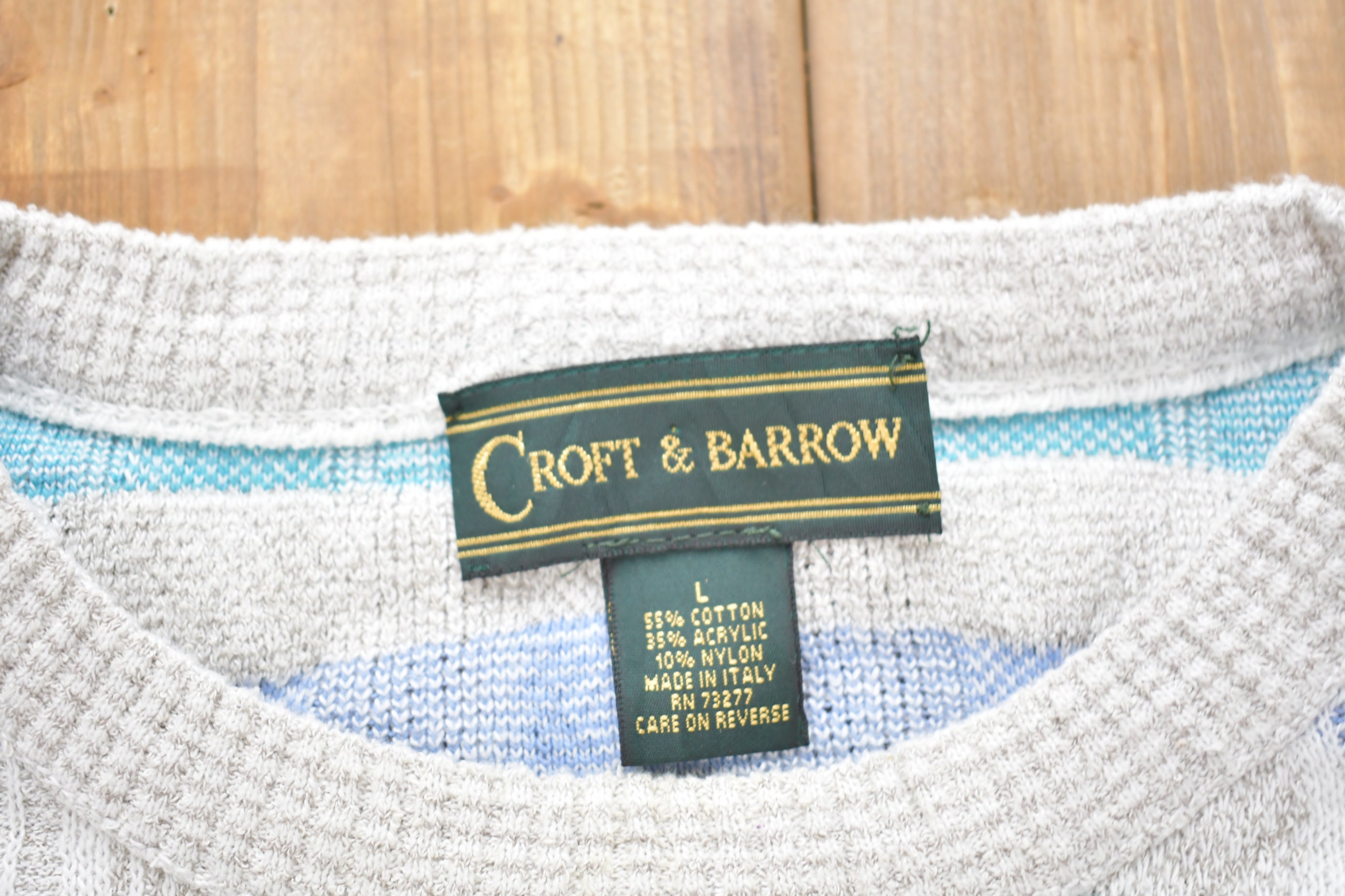 ヴィンテージ 1990年代 Croft & Barrow チェック柄ニットセーター 