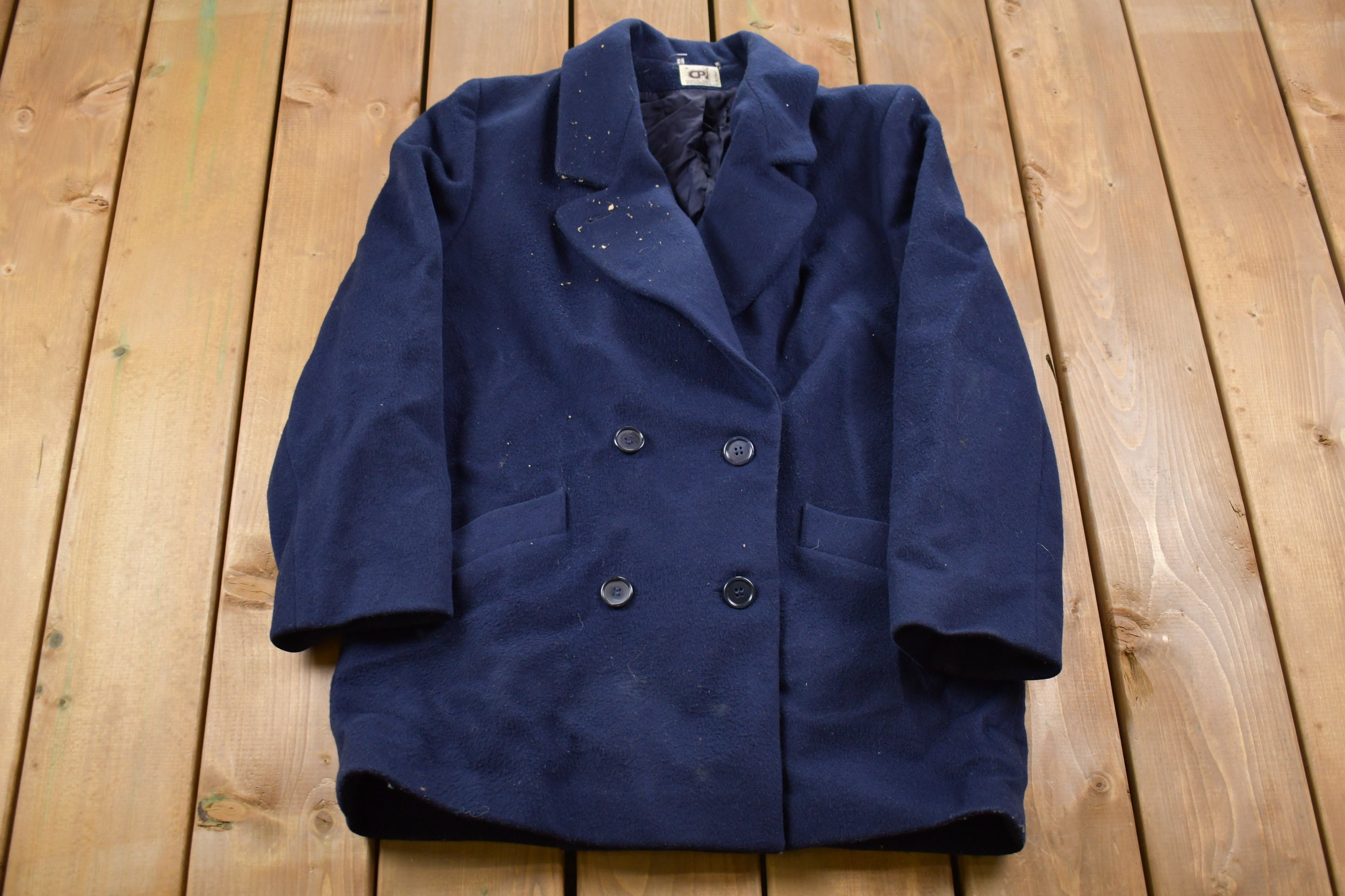 ジャケット・アウター 80's Vintage 6B Double Breasted Coat Vintage 1980s Darebridge Double-Breasted Brown Wool Overcoat Size