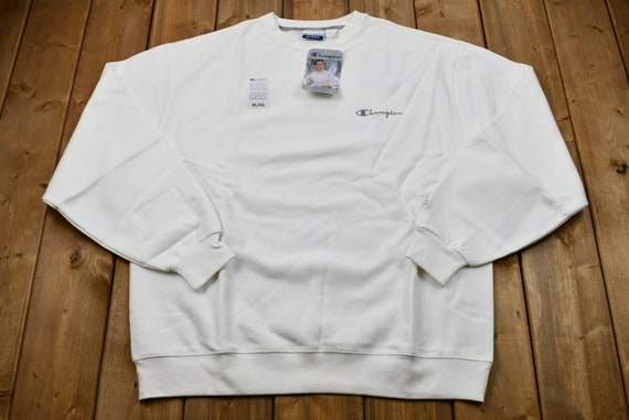 Vintage Deadstock Blank White Champion Sweatshirt… - image 1