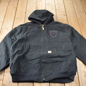 Vintage Y2K Carhartt Canadian Pacific Railway Black Active Jac Jacket Size 2XL