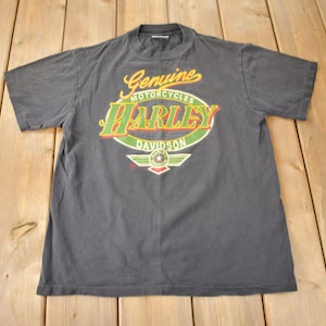 Vintage 1990s Ramsay&#39;s Harley Davidson Sydney Nova-Scotia Single Stitch Graphic T-Shirt Made In USA