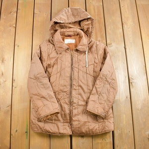 Vintage 1970s Sharpe Long Puffer Jacket / Brown / Goose Down Fill / Vintage Bubble Jacket / Winter