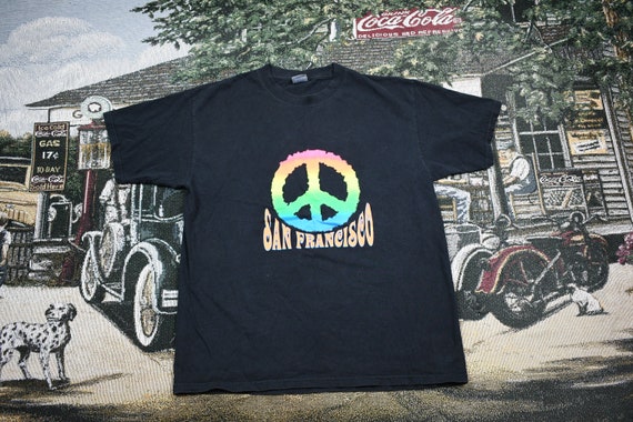 Vintage 1990s San Francisco California Peace Grap… - image 2