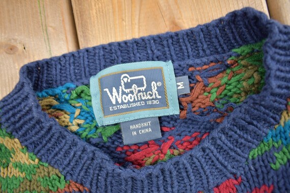 Vintage 1990s Woolrich Aztec Pattern Knitted Crew… - image 5