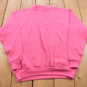 Vintage 1990s Tultex Blank Pink Crewneck Sweatshirt / 90s Crewneck / Women&#39;s Vintage / Essential / Streetwear / 90s Blank