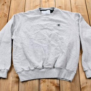 Sweat ras du cou Champion gris blanc vintage / Pull vintage / Streetwear / Vêtements de sport athlétiques