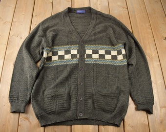 Vintage 1990s Salvatore Ferrara Knit Cardigan Sweater Size L/XL