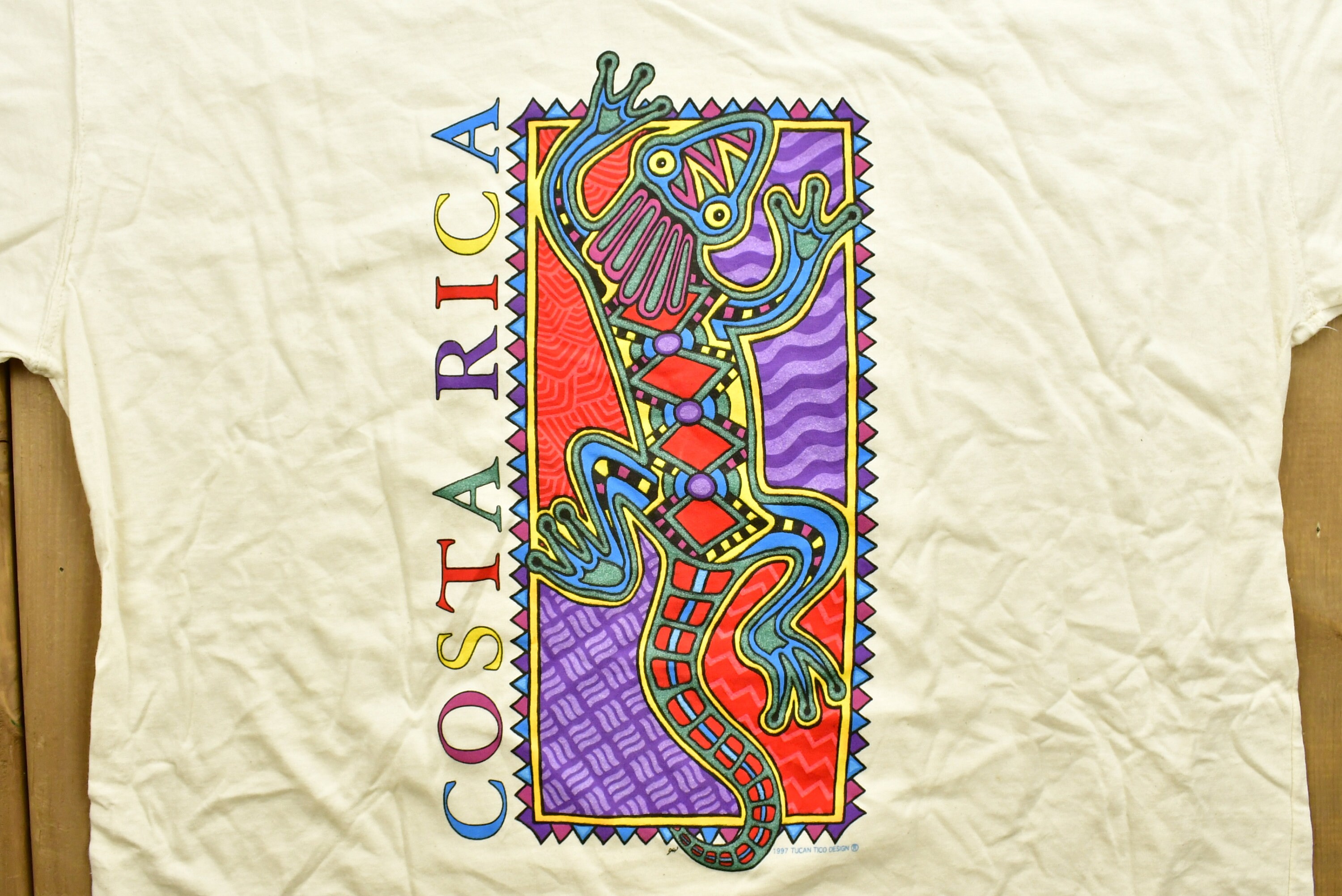Vintage 1997 Costa Rica Lizard T-shirt Men
