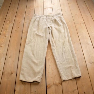 Vintage 1990&#39;s Dockers Cotton Khaki Trousers Size 31x30