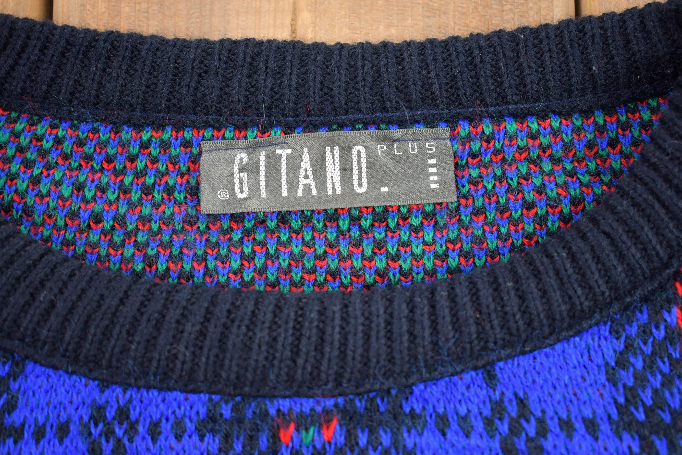 Vintage 1990s Gitano Knitted Sweater / Vintage 90s Crewneck 