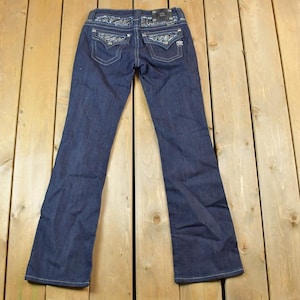Vintage Y2K Deadstock Miss Me Bedazzled Low Rise Jeans Size 26x31 / Easy Boot Cut Jeans / Y2K Style / Embroidered Jeans / 2000s /