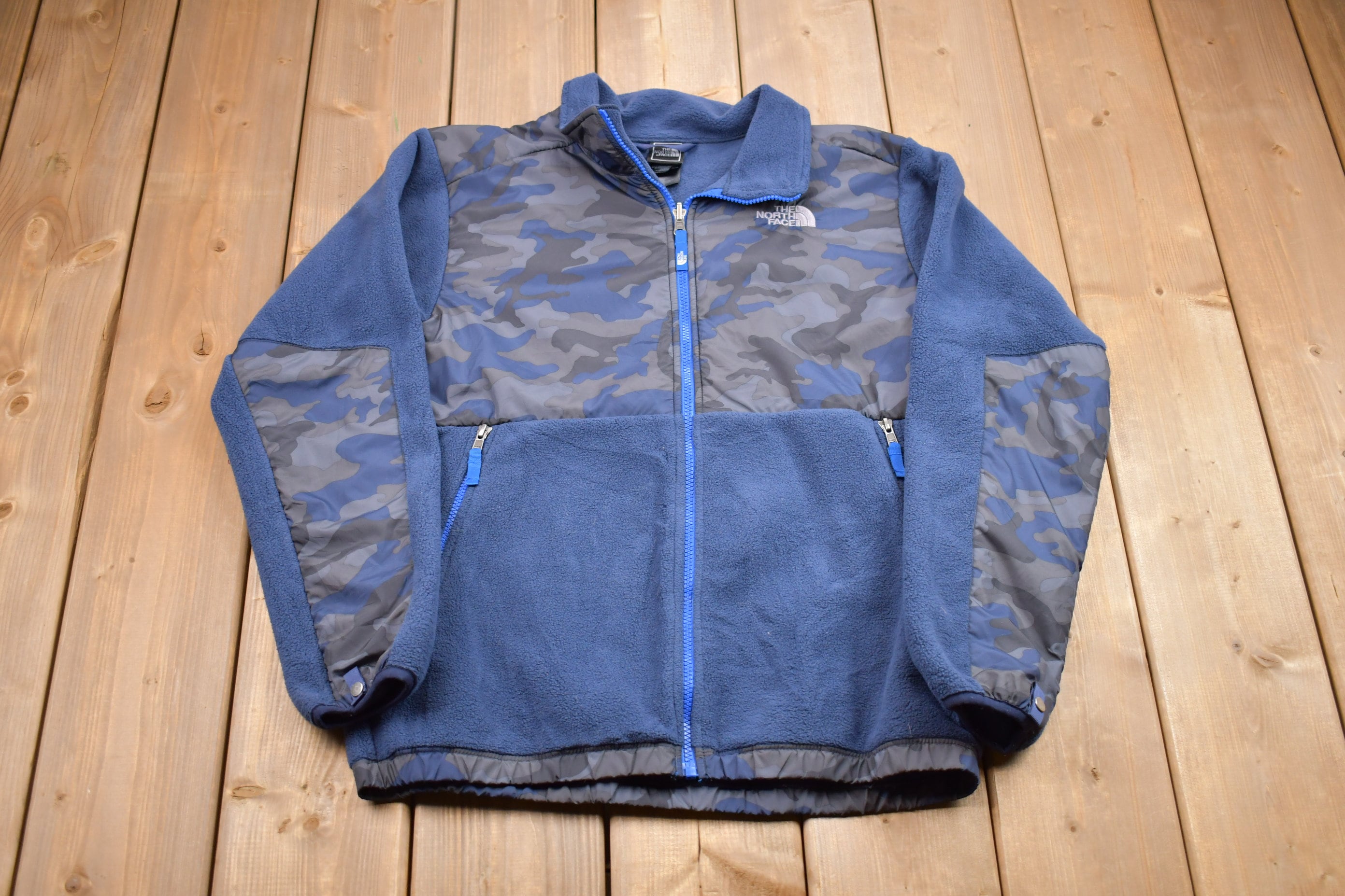 Vintage 1990s Boys The North Face Denali Fleece Sweater / 90s Sweater / Outerwear / TNF / Winter Fleece / 90s North Face Zip Up