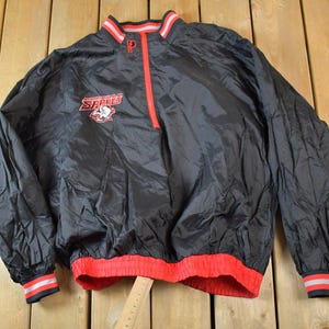 Vintage 1990s Buffalo Sabres Reversible Quarter Zip NHL Hockey Pullover Jacket