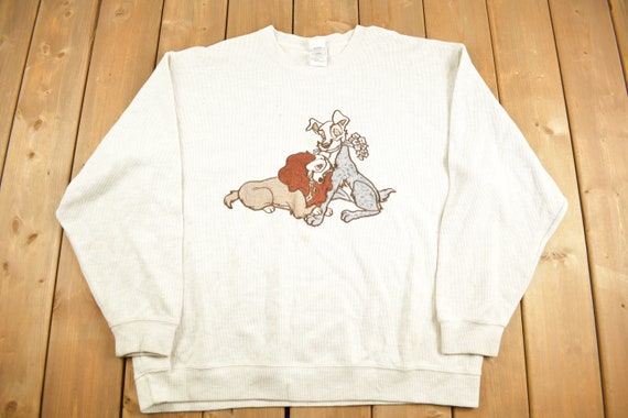 Vintage 1990s Lady And The Tramp Disney Crewneck … - image 1