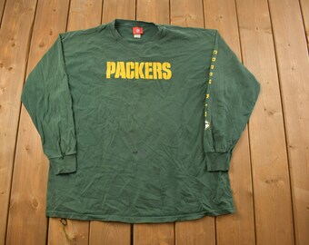 Vintage 1990s Green Bay Packers NFL Grafik Langarmshirt / Football / NFL / 90s Streetwear / Sportswear / Vintage Sports