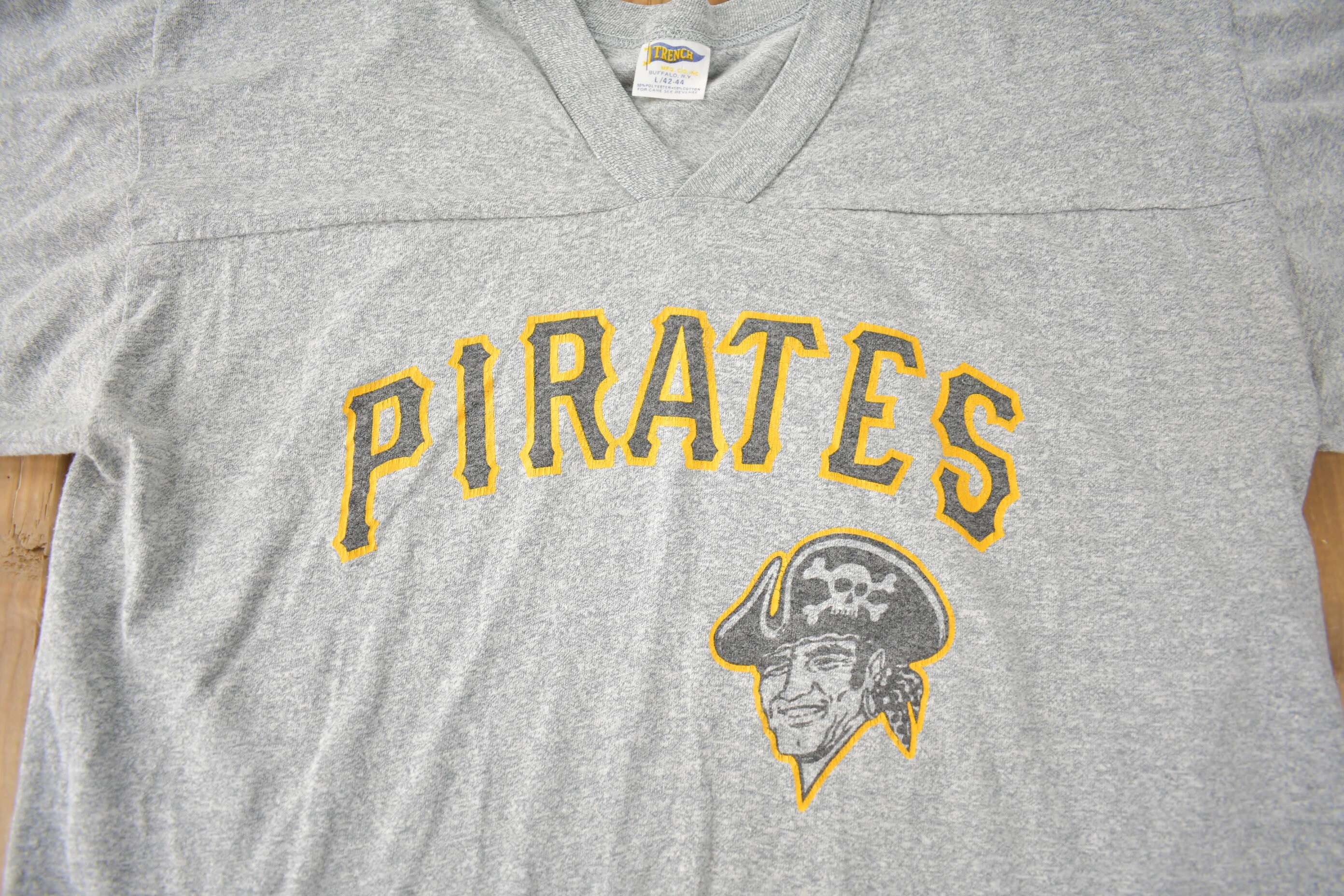 Vintage 1980s Pittsburgh Pirates MLB Baseball Graphic T-shirt Made 