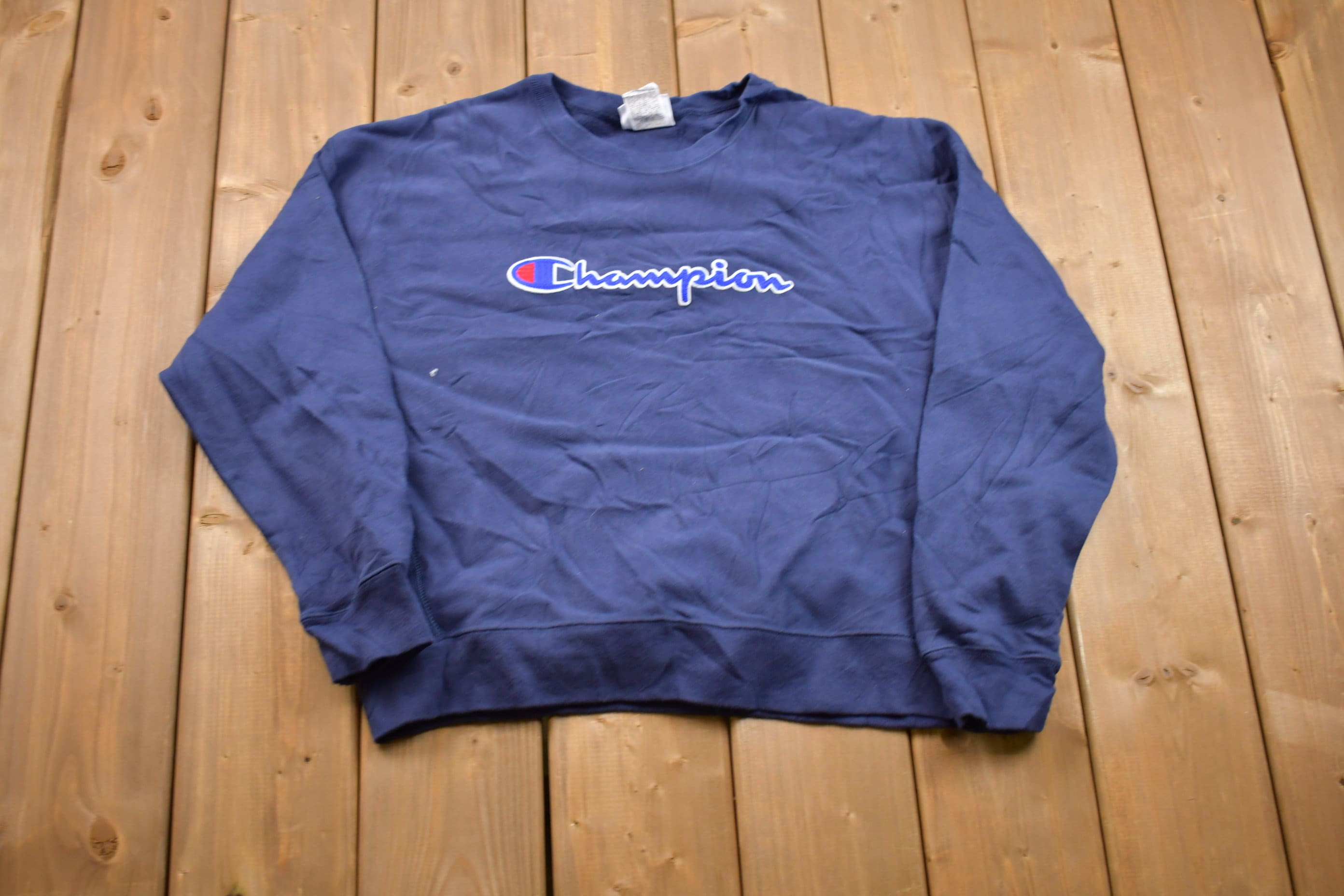 Vintage 1990s Champion Reverse Weave Logo Sweatshirt / Vintage 