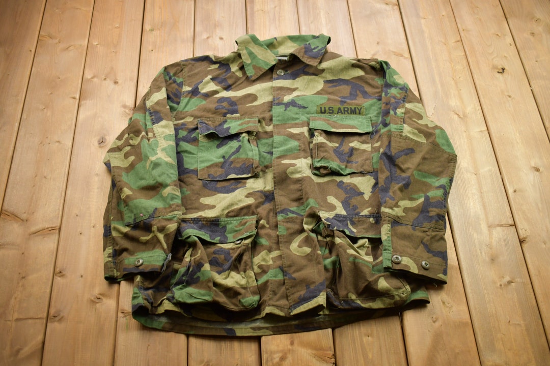 Vintage Military Button up Shirt/ USMC / US Army Green / Etsy