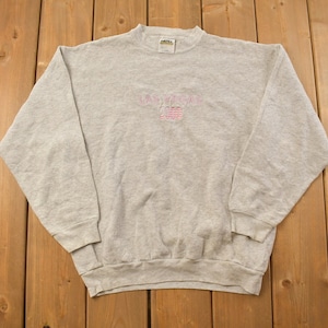 Vintage 1990s Las Vegas Travel Crewneck Sweatshirt / 90s Crewneck / Souvenir Sweater / Streetwear / Travel And Vacation