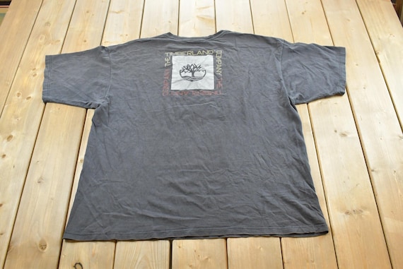 Timberland, Vintage 1990s Timberland Logo Promotional T-Shirt Men's 2XL / Made in USA / 90s Single Stitch / Streetwear