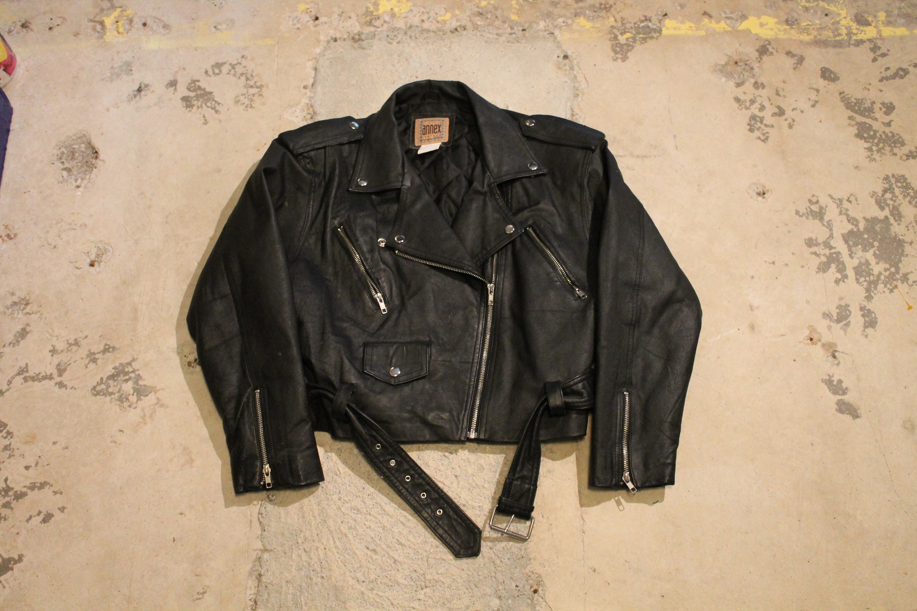 The Next Men Vintage Leather Jacket Cowhide Leather Coat